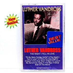 Luther Vandross The Night I Fell In Love R&B Cassette NWT
